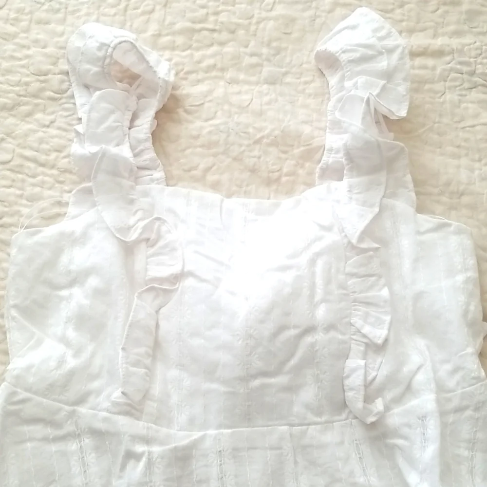 DONATED LC Lauren Conrad Ruffle Peplum Tank NWT DONATING 3/19 - Picture 4 of 6